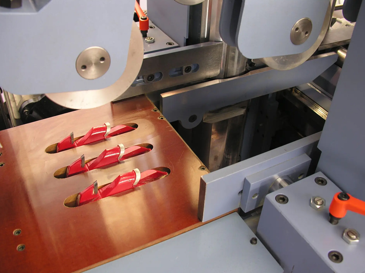 View of tools for lower grooving/slotting